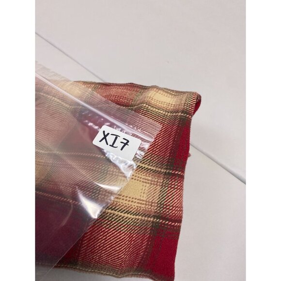 Orvis‎ Heavyweight Flannel Shirt Jacket Red Plaid Shacket Men size Large Pockets - Picture 7 of 12